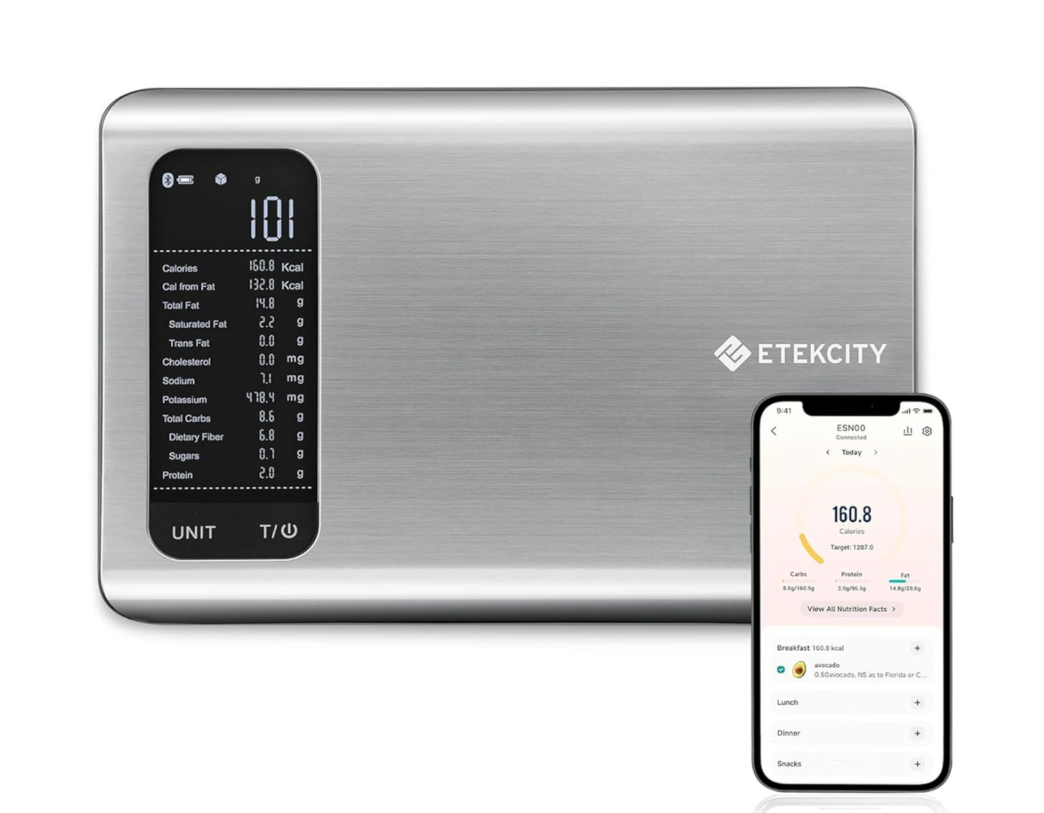 Etekcity Smart Food Kitchen Scale with Nutritional Calculator