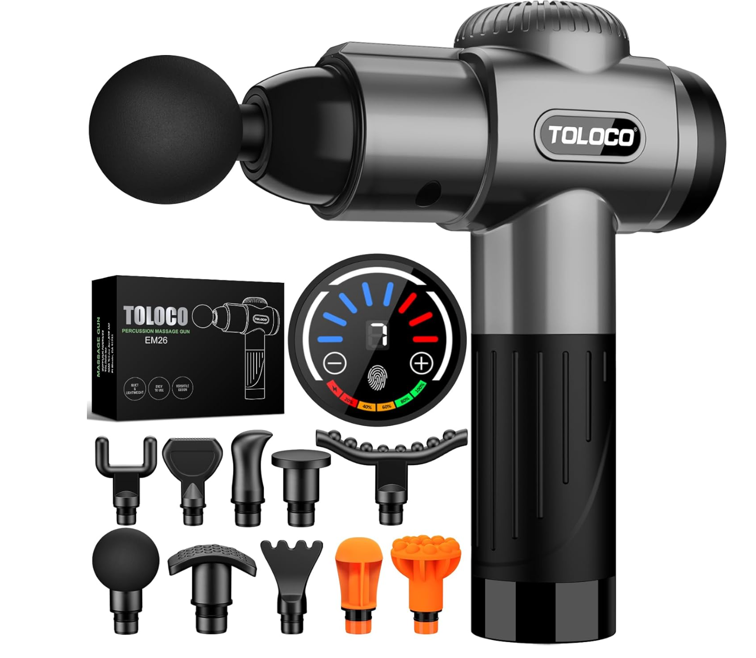 TOLOCO Massage Gun, Deep Tissue Back Massager